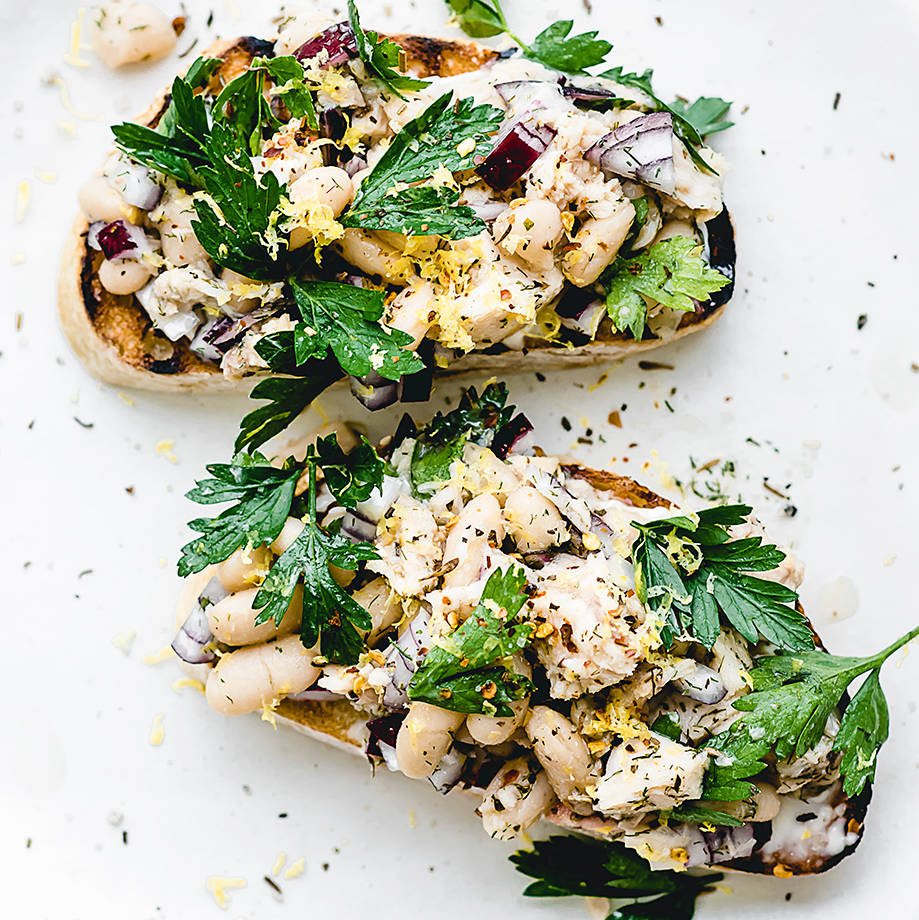 Cannellini Bean and Tuna Salad Toast Misfits Market