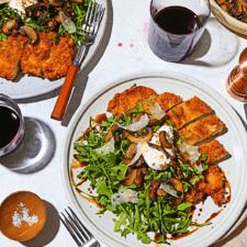 Chicken Milanese with Warm Mushroom Salad-image