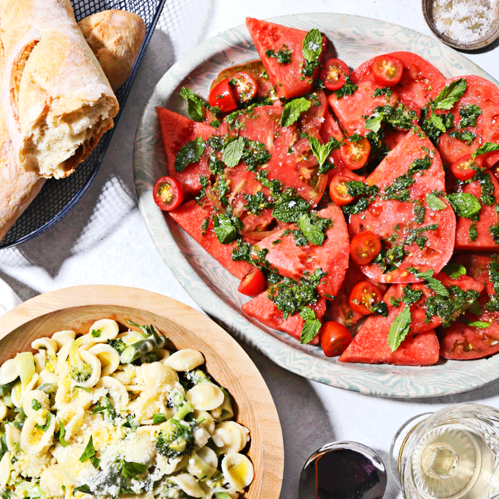 Food52 Resident Carolina Gelen's Green Pasta Primavera and Tomato Watermelon  Salad - Misfits Market