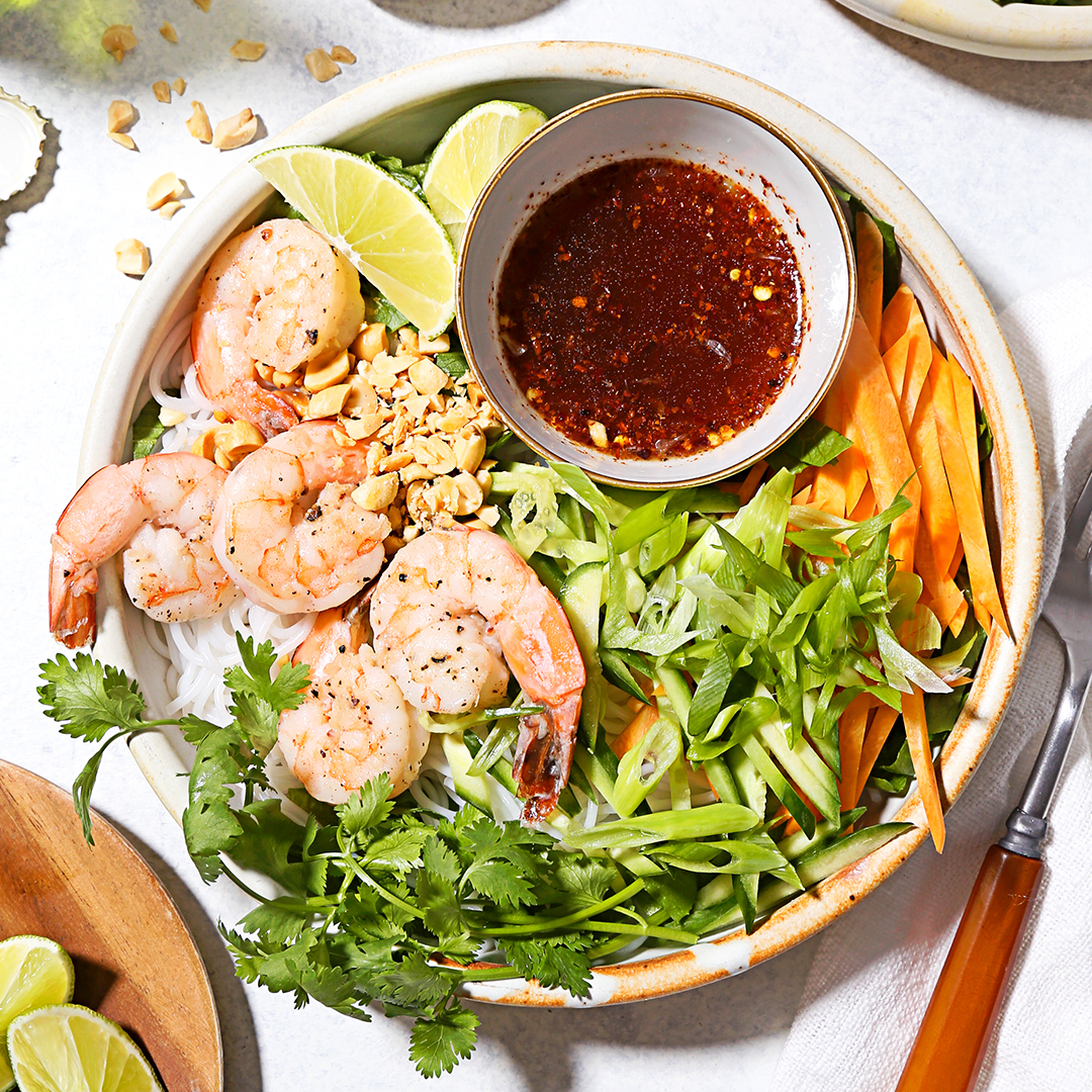 Vermicelli Noodle Salad with Shrimp and Chili Fish Sauce Dressing by Misfits Market