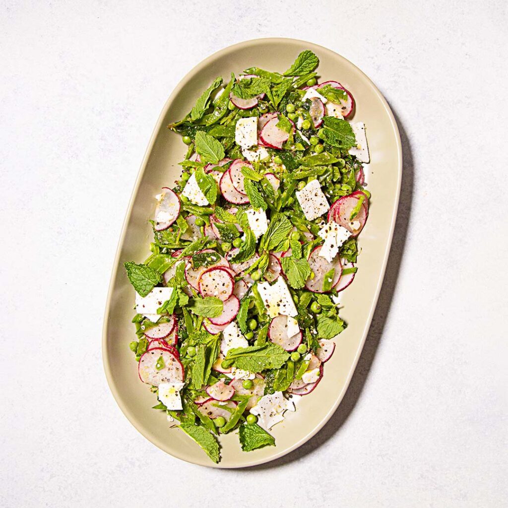 Fresh Sugar Snap Pea Salad with Radish, Corn, and Mint : Plants-Rule