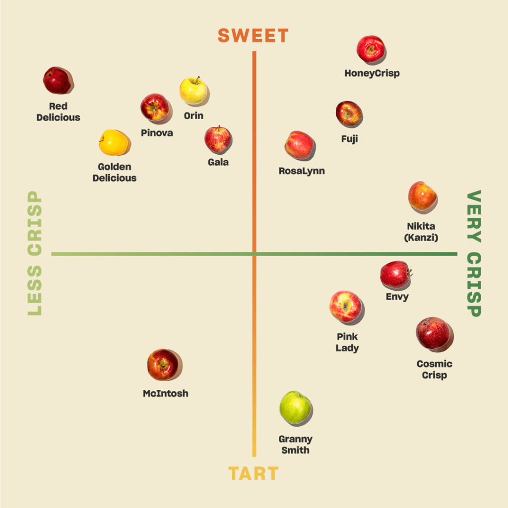 Apple Sweetness Chart - Top Types of Apples and How to Use