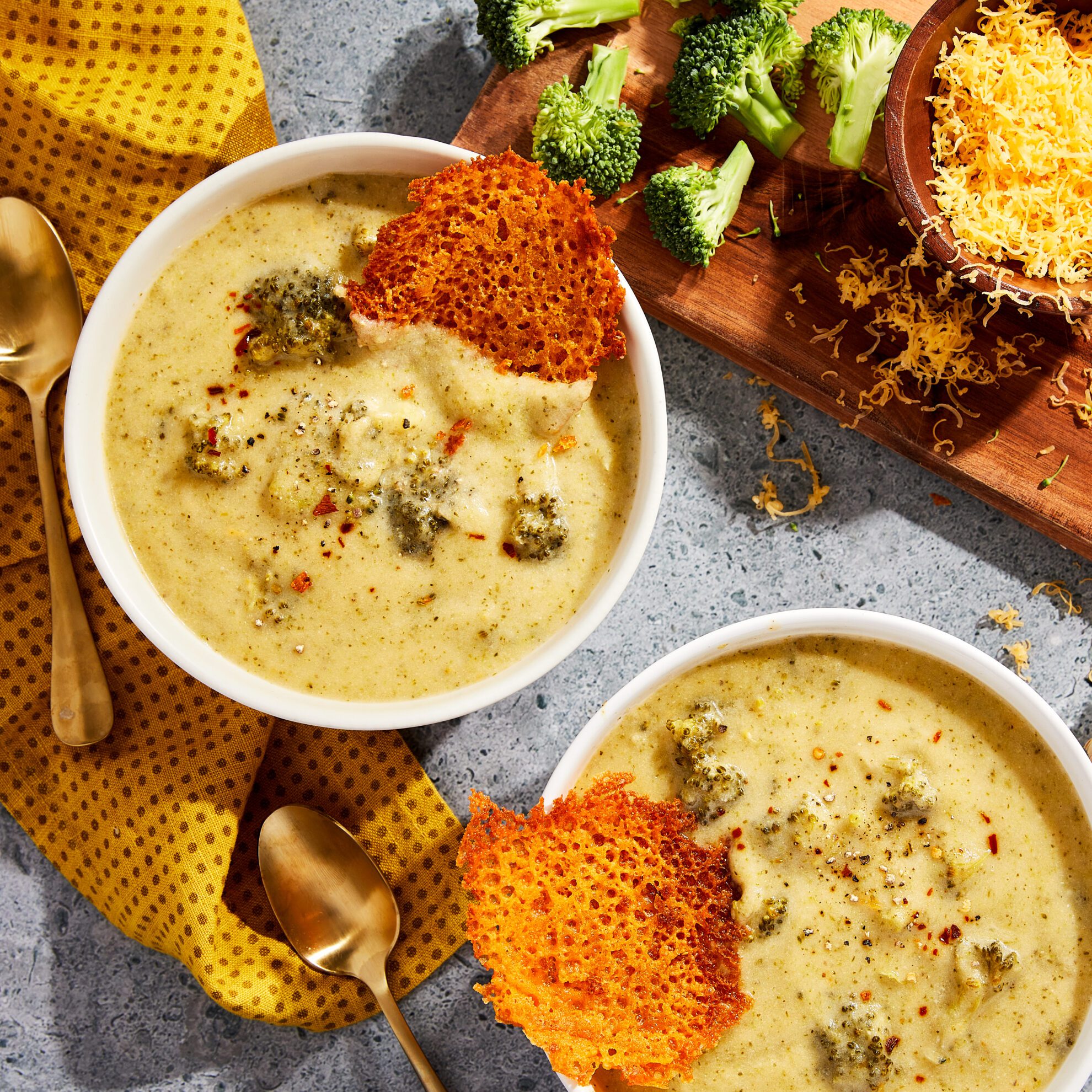 Broccoli Cheddar Soup with Cheddar Cheese Crisps Misfits Market