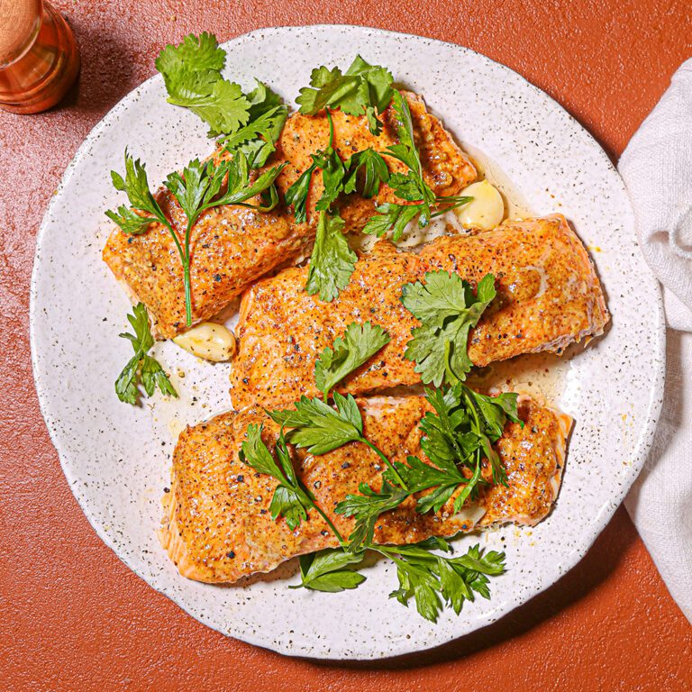 Bobby Flay's SlowRoasted Salmon with Dijon, Honey, and Ancho Chile
